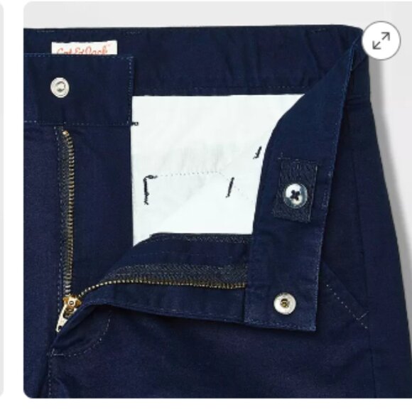 Cat & Jack Boys Navy Blue Uniform Shorts - Size XL (14) ~ adjustable waist & Sna - Picture 3 of 3